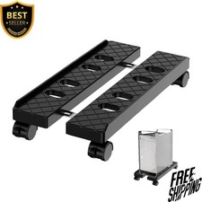 Adjustable Computer Tower Stand Ventilated Mobile CPU Holder Black picture