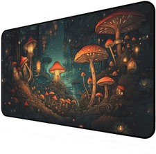Ljwqwql Mushroom Forest Desk Mat Anime Mouse Mat Xxl Retro Large Gaming picture