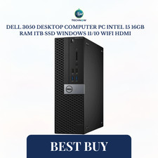 Dell 3050 Desktop Computer PC Intel i5 16GB RAM 1TB SSD Windows 11/10 WiFi HDMI picture