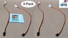 4-Pack: NEW Dell Latch Style 3pin to Standard 3pin PC Cooling Fan Adapter Cable picture