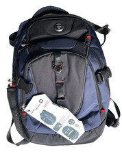 NWT Swiss Digital Design Vector Backpack Blue Lots of Compartments 17 Laptop Bag picture