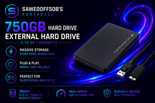 PC External Hard Drive for PS4/PS5 Windows MAC Unbranded 750 GB 750GB picture