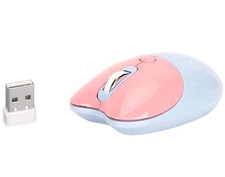 Wireless Compact Silent Mouse with Cute Cat Designs Pink & Blue, 2.4GHz picture