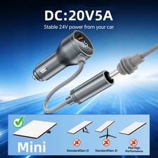 for Starlink Mini DC 20V 5A 100W Boost Car Charger PD45W QC18W Display picture