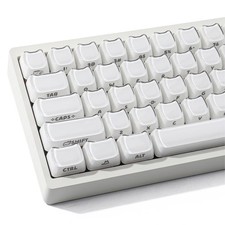 119 Keys Crystal Jelly Cat Shape Translucent White Mao Profile Keycaps MX picture