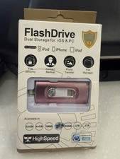 256GB USB Flash Drive 3.0 Dual Storage for iOS & PC New Open Box Pink/Rose Gold picture