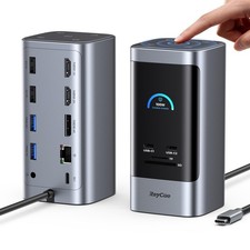 RayCue 15 in 1 Laptop Docking Station 3 Monitors, Triple 8K Display with 3 HD... picture