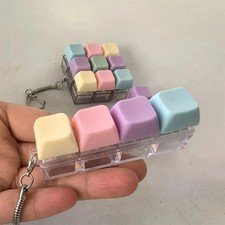1/4/5/9 Button Keyboard Fidget Clicker Mechanical Keyboard Fidget Keychain picture
