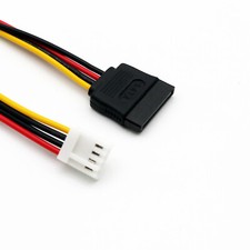 1x SATA 15 Pin Female to 4 Pin Floppy FDD Female Jack Power Connector Cable 20cm picture