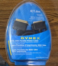 Vintage Parallel Printer Cable IEEE-1284 DB25M To CN36M 6FT picture