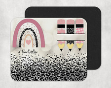 Custom Name Black Sparkle Mousepad, Teacher Gift, Back to School, Christmas picture