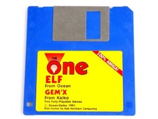 The One for Amiga Game Disk 2 Demo Games 'Ocean ELF' and 'Kaiko GEM-X' Floppy Disk picture