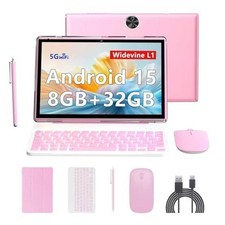 10.1 Inch Tablet with Keyboard, Android 15, 2 in 1 Computer picture