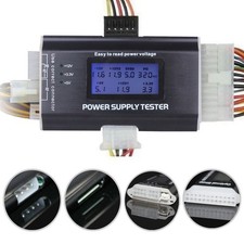 20+4 Pin LCD Computer Power Supply Tester ATX ITX IDE SATA Connector Black picture