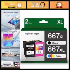 High-Capacity 667XL Ink Cartridges Combo Pack - Black & Color Replacement Set picture