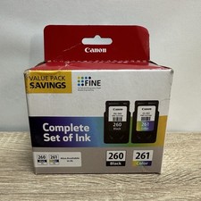 Canon Pixma 260 & 261 Set of Black Color Ink Cartridges NIB picture
