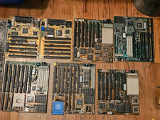 7x NOS (battery damaged) Vintage Motherboards Overdrive Socket3 386 Weitek P&R picture