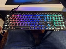 Royal Kludge RK S108-X Mechanical RGB Typewriter Gaming Keyboard 108 Key Wired picture