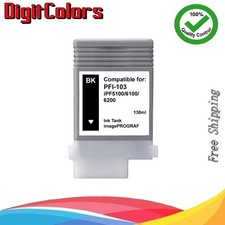 PFI-103Bk Black Ink Cartridge Tank Fit Canon IPF 5100 6100 6200 PFI-103BK picture