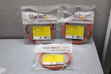 3x Lot- 2M StarTech LC/LC Male Multimode 62.5/125 Duplex Fiber Optic Patch Cable picture