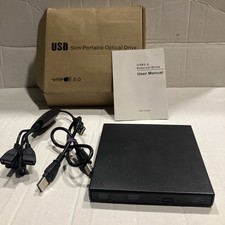 USB 2.0 Slim Portable Optical Drive DVD-RW for Laptop and Desktop Black picture