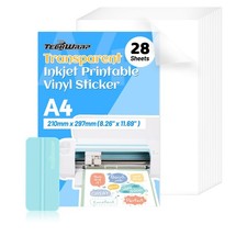Clear Printable Vinyl Sticker Paper for Inkjet Printer, Clear Paper Laminatin... picture