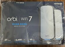 NETGEAR  Orbi 970 Series Quad-Band WiFi 7 Mesh System - White BRAND NEW IN BOX picture