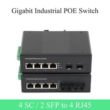 1PCS Industrial POE Non-WEB/WEB Managed Switch 100/1000M  Single-Mode  SC/SFP picture