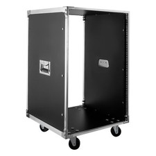 19 Inch 16U Open Frame Rolling Network Rack Cabinet With Casters Black picture