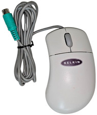 Belkin NetMaster 2-Button PS/2 Serial Scroll Mouse F8E204 Vintage Tested Works picture