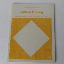TI Programmable 58/59 Leisure Library Manual Solid State Software Module Guide picture