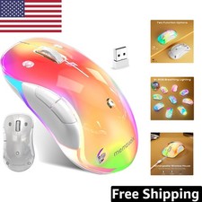 Wireless Rechargeable 1400 DPI Ergonomic Mouse with Magnetic Cover & LED Lights picture