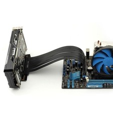 Graphics Card GPU Vertical Full Speed PCI-E 4.0 x16 20cm, Black picture
