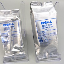 Dell Color Series 11 Tri-Color Ink Cartridge 2-Pack Genuine 0JP453 0KX703 948 picture