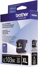 Brother Genuine High Yield Replacement Ink Cartridge LC103BK XL Black 600 Pages picture