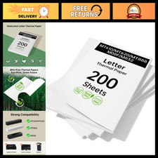 Portable Thermal Printer Paper - 200 Sheets, US Letter 8.5x11, High Quality picture