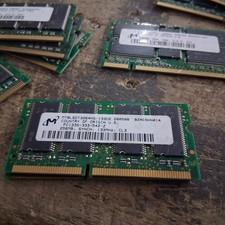 lot of 2 Micron 256MB Laptop RAM Memory PC133 Vintage Tested Working picture