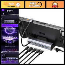6-in-1 Docking Station for Steam Deck OLED/ROG Ally X, 4K@120Hz, HDMI 2.1, USB 3 picture