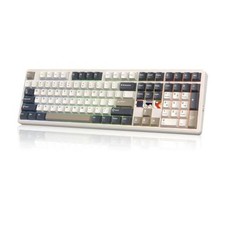 X Aula F108 PRO V2 Wireless Mechanical Keyboard with Reaper Switch Retro White picture