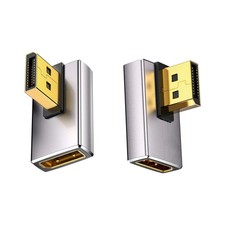 Duttek 8K 90 Degree DisplayPort 1.4 Adapter, Left & Right Angle Extender Pink picture
