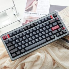 Red Black Gray Evil Dolch Cherry Profile 5 sides Dye-subs PBT Keycap Set picture
