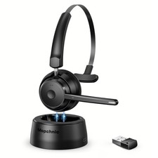 Bluetooth Headset, Wireless Headphone with AI Noise-Canceling Microphone On E... picture