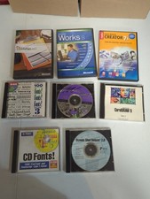 Vintage PC Software Disc Lot, Microsoft, Corel, Fonts, Clip Art picture