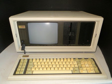 Vintage Compaq Portable Computer PC w/ Travel Case, Manual, DOS disk -For Repair picture