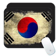 Gift Mousepad : South Korea Distressed Flag Vintage Korean Expat Country picture