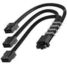 16AWG PCI-e 5.0 12VHPWR PSU Cable Extension, 600W 12+4 Pin Male to PCIE 3x8 P... picture
