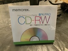 Memorex High Speed CD-RW Discs. 5-Pack. 12x/700MB/80 Min. For Home and PC picture