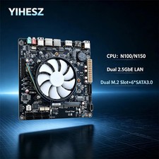 Intel N100 Mini-ITX Motherboard Dual 2.5GbE LAN Dual M.2 Industrial NAS Server picture