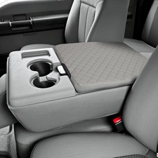 JOYTUTUS Center Console Cover Compatible with 2011-2016 Ford F250 F350 Gray  picture