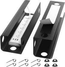 2 Pack Under Desk Cable Management Tray 31.5 Inch No Screw Cord Organizer picture